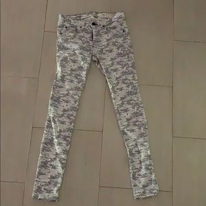 Rag & Bone camo skinny jeans